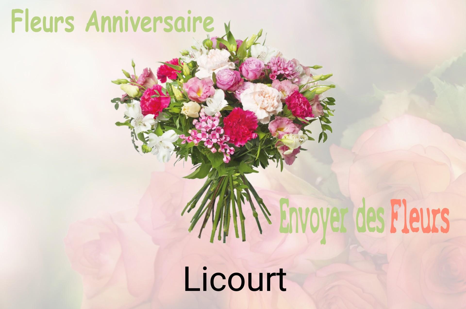 Bouquet de fleurs d’anniversaire livré à Licourt