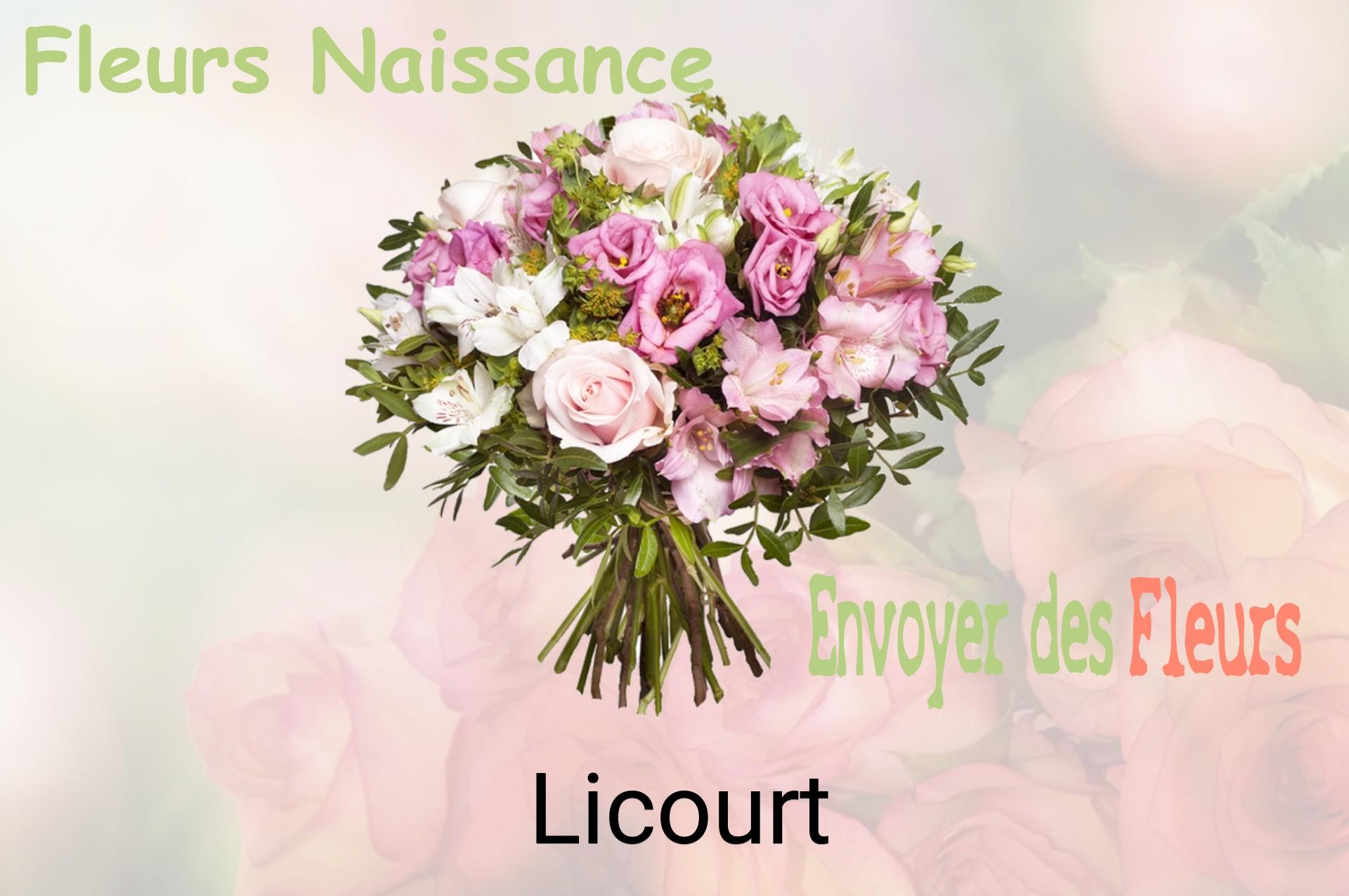 Bouquet de fleurs de naissance livré à Licourt